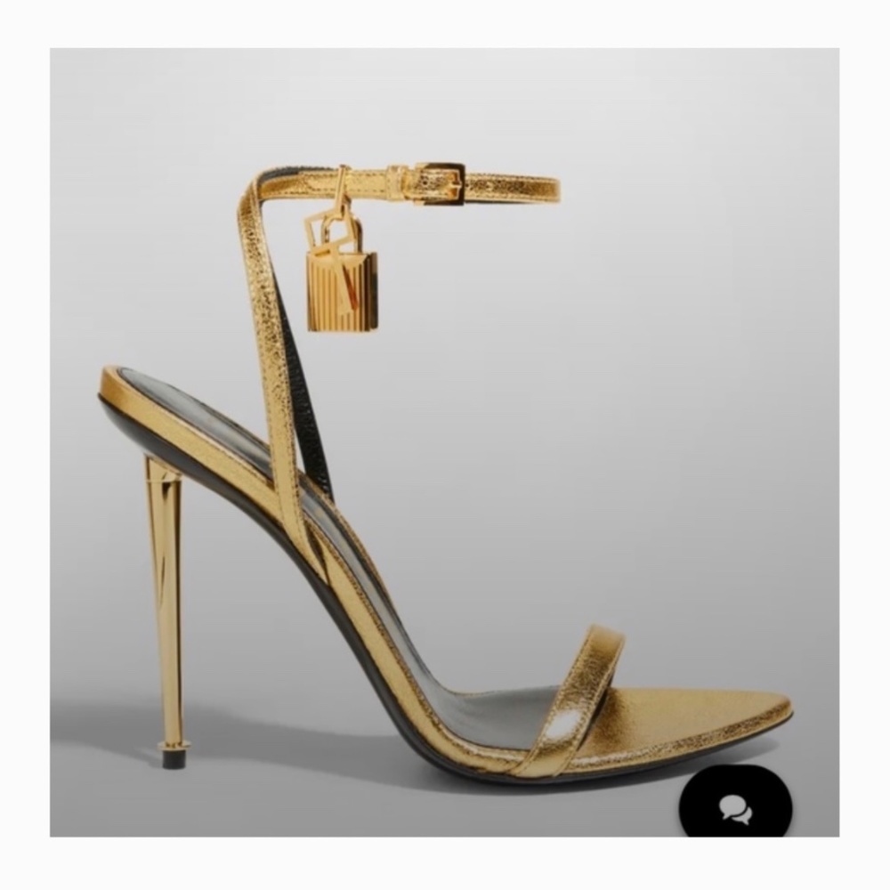 TOM FORD Metallic Naked Padlock 105 Sandal.